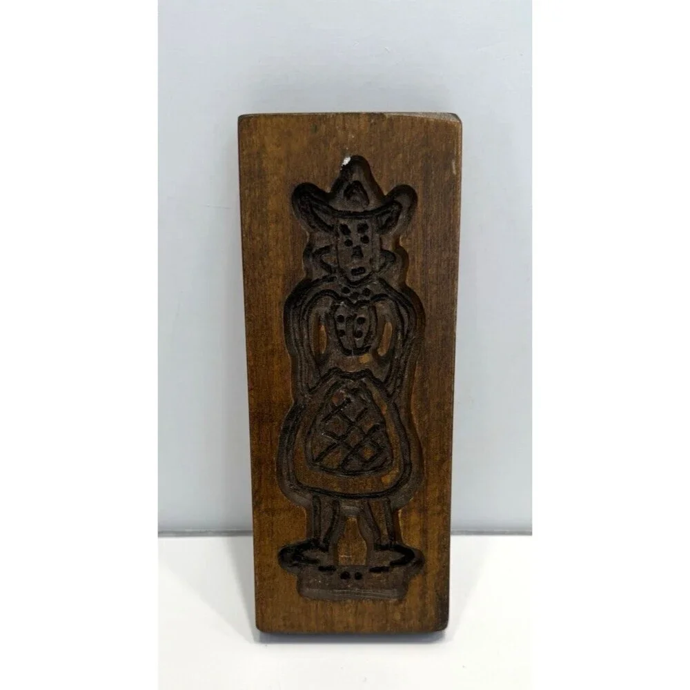 Antique German Dutch Carved Wood Springerle Cookie Mold Vintage Kitchen 3